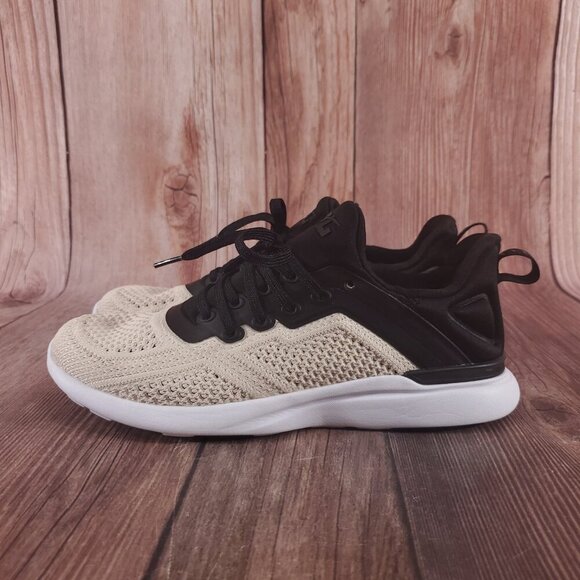 APL Womens Size 6 Techloom Tracer Athletic Propulsion Labs Black Tan Shoes - Picture 2 of 16